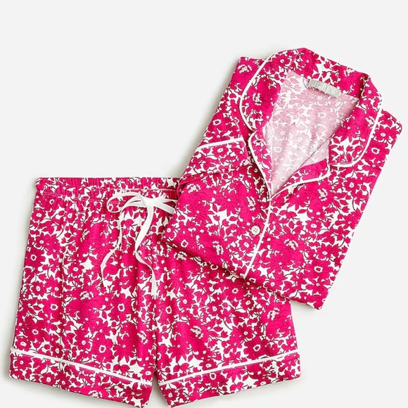 J. Crew Other - J. Crew Eco Dreamiest Short Sleeve Pajama Set in Pink Floral Size 2X EUC